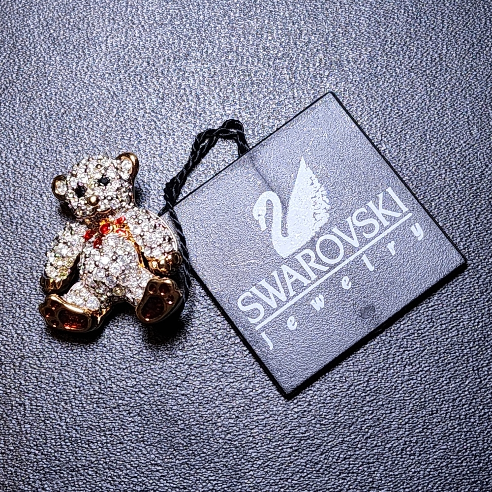 Swarovski Crystal Bear Brooch